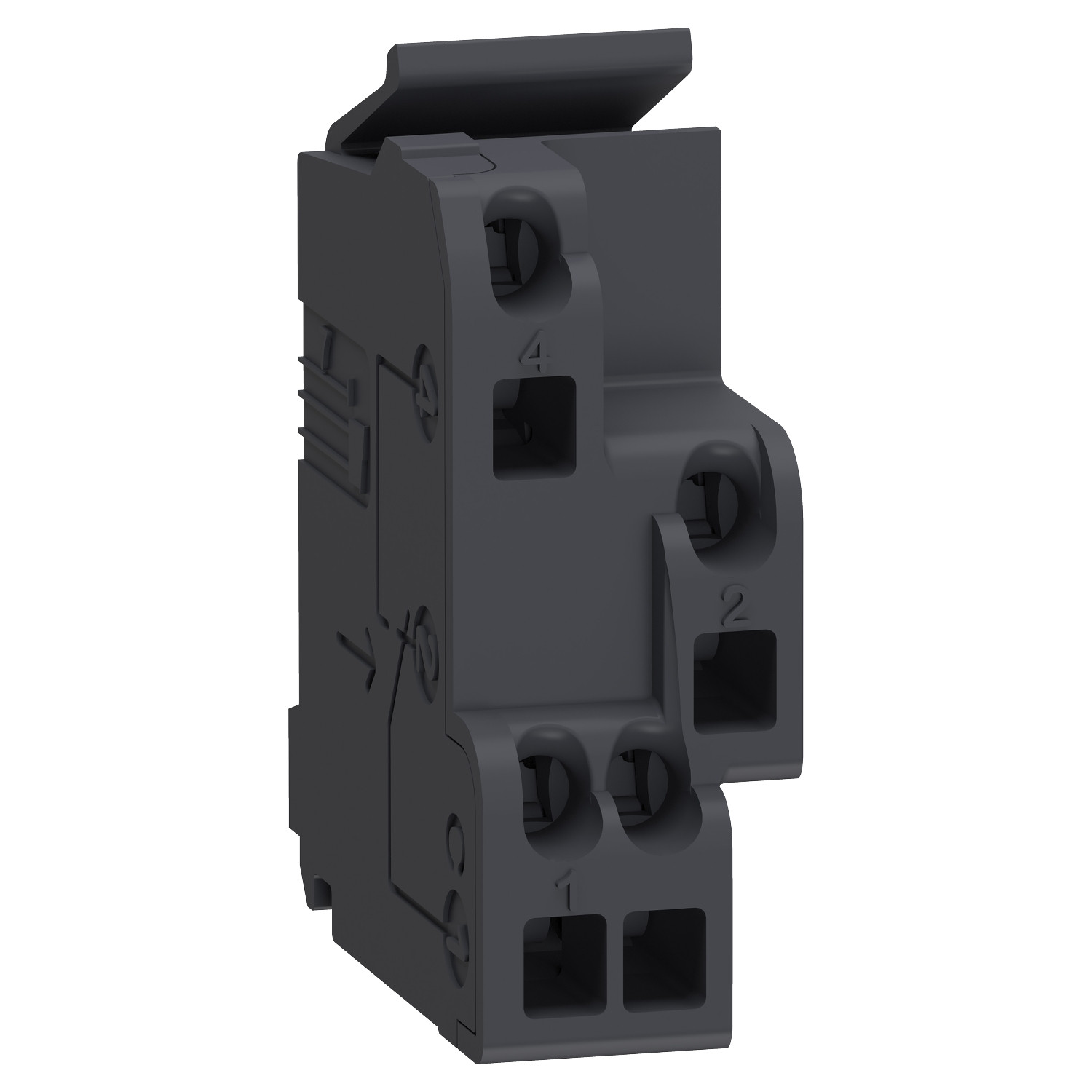 Schneider 29450 | standard auxiliary contact, circuit breaker status OF/SD/SDE/SDV, 1 changeover contact type, screwless spring terminals