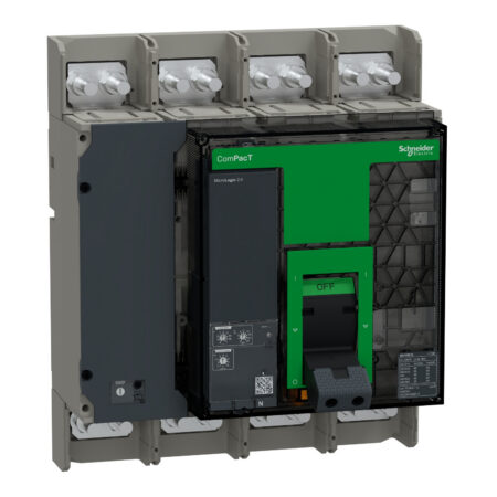 Schneider C100N420FM | Circuit breaker, ComPacT NS1000N, 50kA at 415VAC, 4P, fixed, manually operated, MicroLogic 2.0 control unit, 1000A