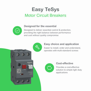 Schneider GZ1E03 | Motor circuit breaker,Easy TeSys Power,GZ1E,AC-3,3P,0.25..0.40A,thermal magnetic trip - Image 3