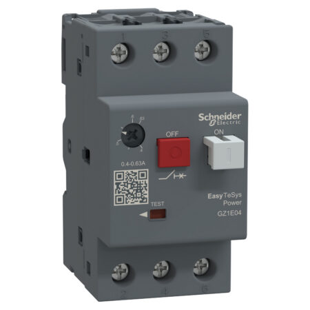 Schneider GZ1E04 | Motor circuit breaker,Easy TeSys Power,GZ1E,AC-3,3P,0.40..0.63A,thermal magnetic trip