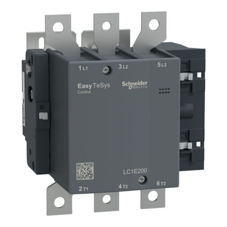 Schneider LC1E200M5 | Contactor,Easy TeSys Control,LC1E,3P(3NO),AC-3/AC-3e,<=440V,200A/175A,220V AC coil,50Hz