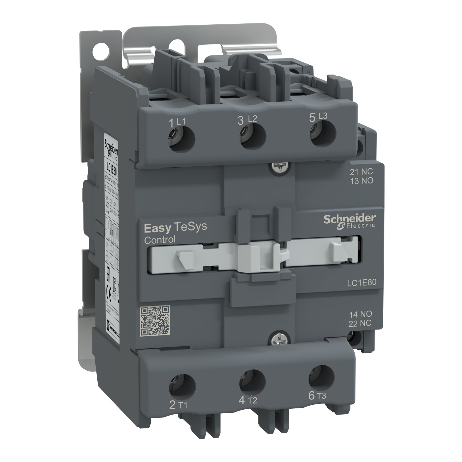 Schneider LC1E80M7 | Contactor,Easy TeSys Control,LC1E,3P(3NO),AC-3/AC-3e,<=440V,80A,220V AC coil,50/60Hz
