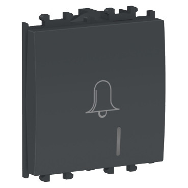 Schneider LMR1432003 | Easy Styl, push-button, for bell switch, 2 modules, black
