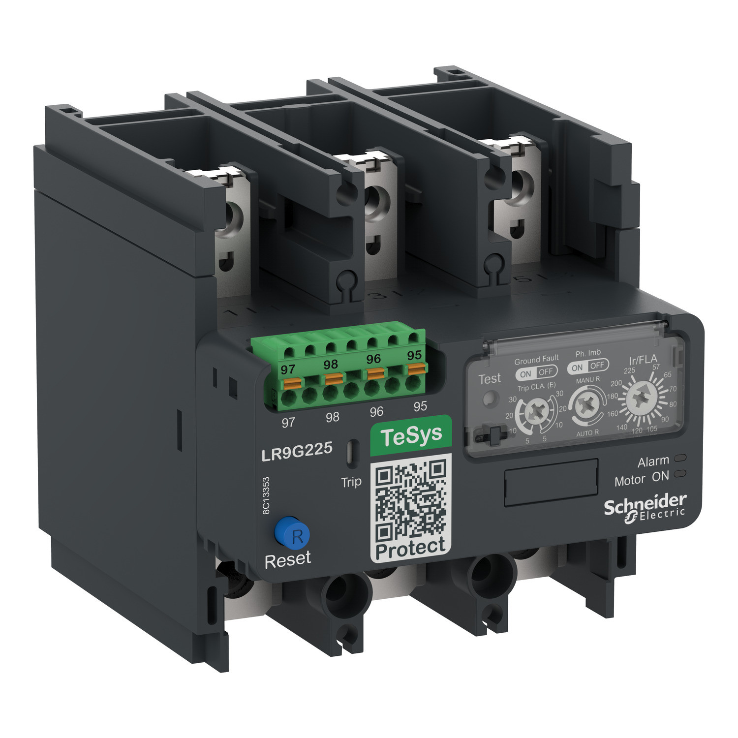 Schneider LR9G115 | Electronic thermal overload relay,TeSys Giga,28-115 A,class 5E-30E,push-in control connection