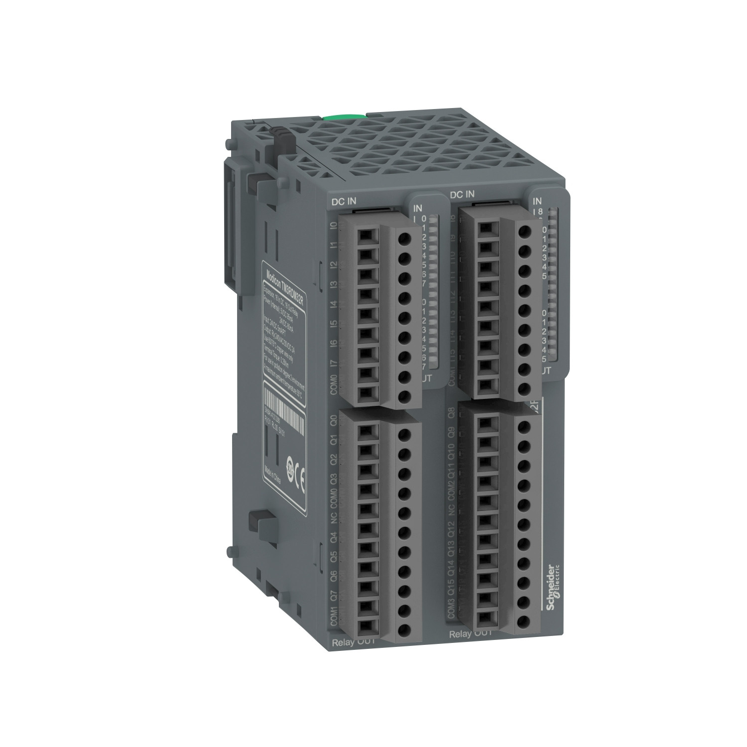 Schneider TM3RDM32R | Discrete I/O module, Modicon TM3, 32 IO (16 digital inputs, 16 digital outputs, screw)