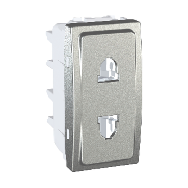 Schneider MGU3.021.30 | Unica Top/Class - 1 S.O. - 2P, shutters, EU/US - 1 m - aluminium