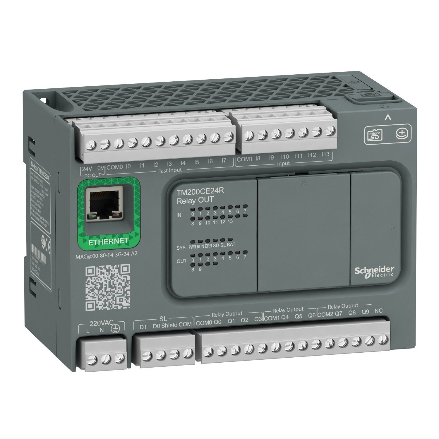 Schneider TM200CE24R | controller M200 24 IO relay+Ethernet