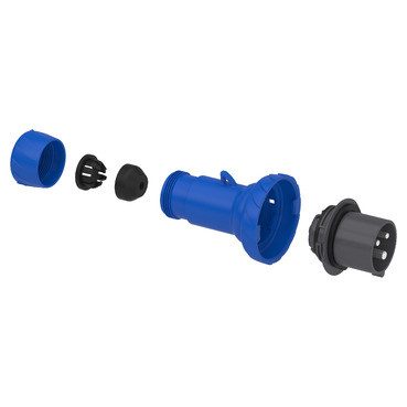 Schneider PKE16M723 | PratiKa wander plug - straight - 16 A - 2P + E - 200...250 V AC - IP67 - Image 2