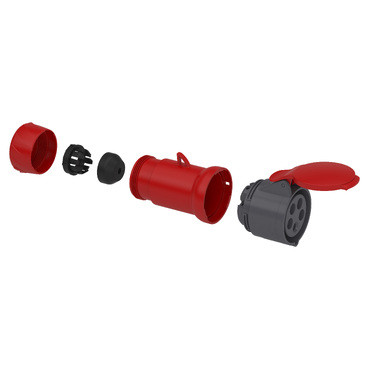 Schneider PKF16M435 | PratiKa wander socket - straight - 16 A - 3P + N + E - 380...415 V AC - IP44 - Image 3