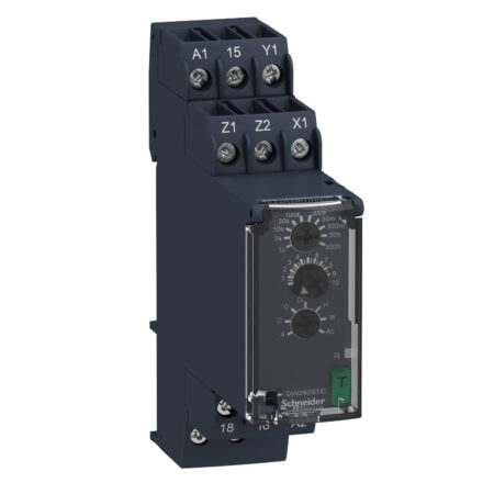 Schneider RE22R1MYMR | Modular timing relay, 8 A, 0.05 s…300 h, 1 CO, multi-function, 24...240 V AC/DC