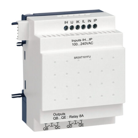 Schneider SR3XT101FU | discrete I/O extension module - 10 I O - 100..240 V AC - for Zelio Logic