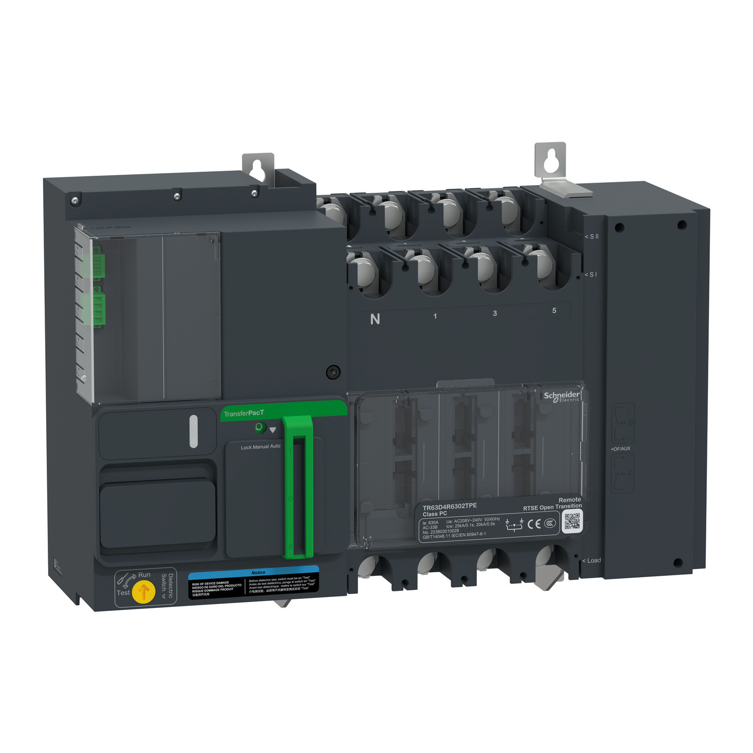 Schneider TR63D4R6302TPE | TransferPacT Remote, 630A, 230V, 4P, Remote, frame 630A
