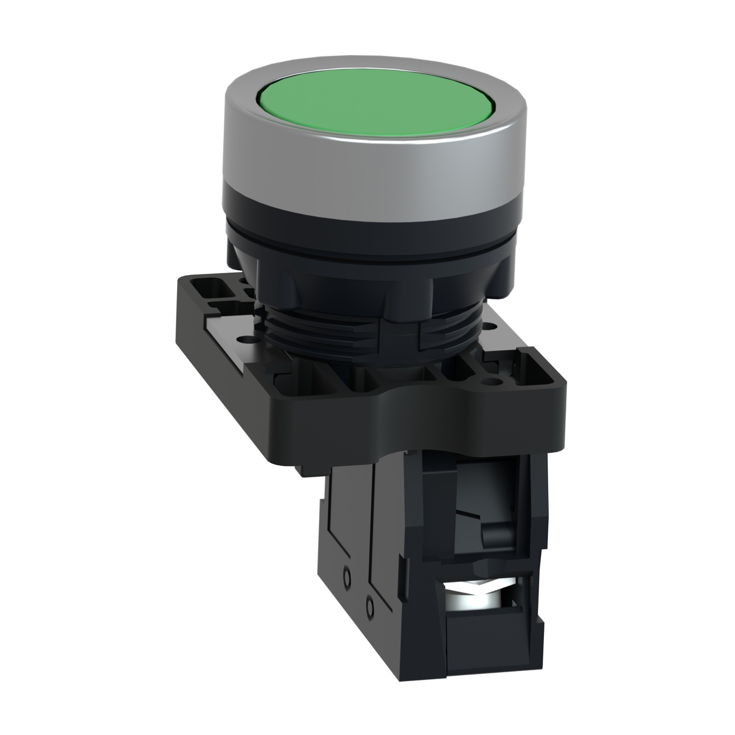 Schneider XA2EA31 Harmony | Round Green push-button Ø 22 - flush spring return - 1NO - Image 4