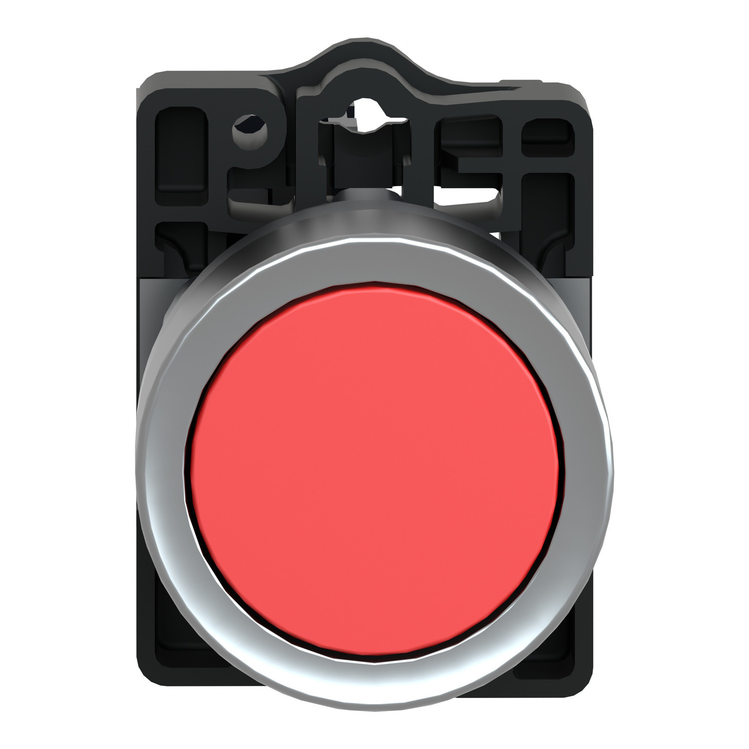 Schneider XA2EA42 Harmony | Round red push-button Ø 22 - flush spring return - 1NC