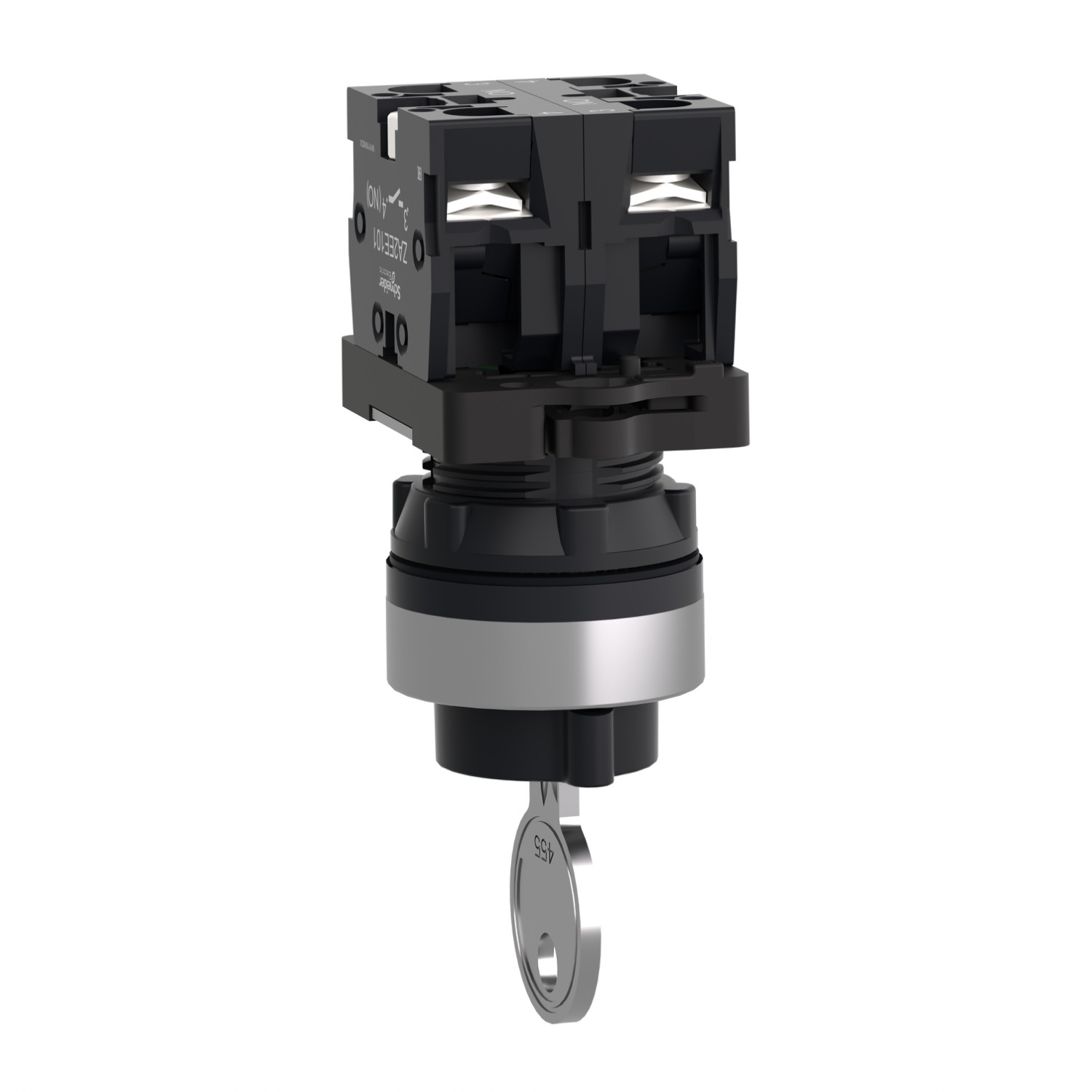 Schneider XA2EG73 Harmony | Key selector switch - Ø22 - 3 positions - spring return - 2NO - Image 3