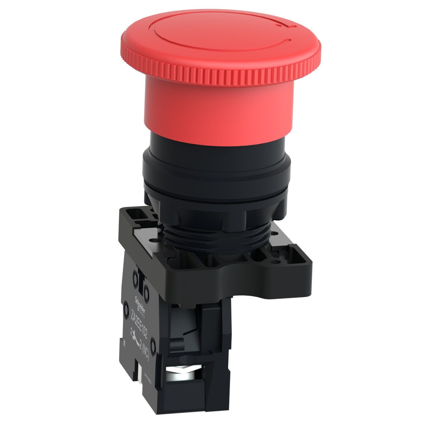 Schneider XA2ES542 Harmony | Red Ø40 Emergency swtiching off push-button Ø22 non trigger - turn release 1NC - Image 2
