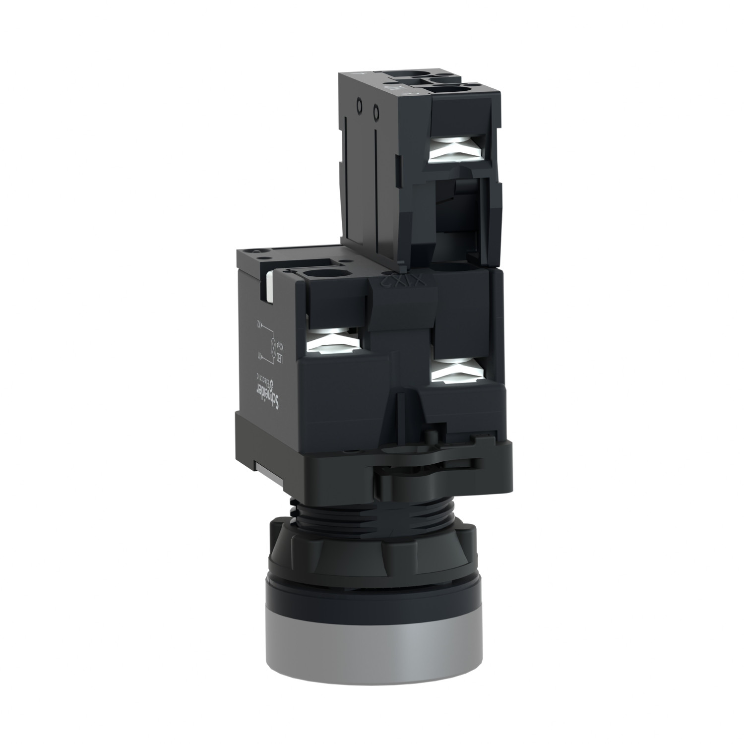 Schneider XA2EW33B1 Harmony | Green flush complete illum push-button - Ø22 - flush - 24V AC/DC - 1NO - Image 5