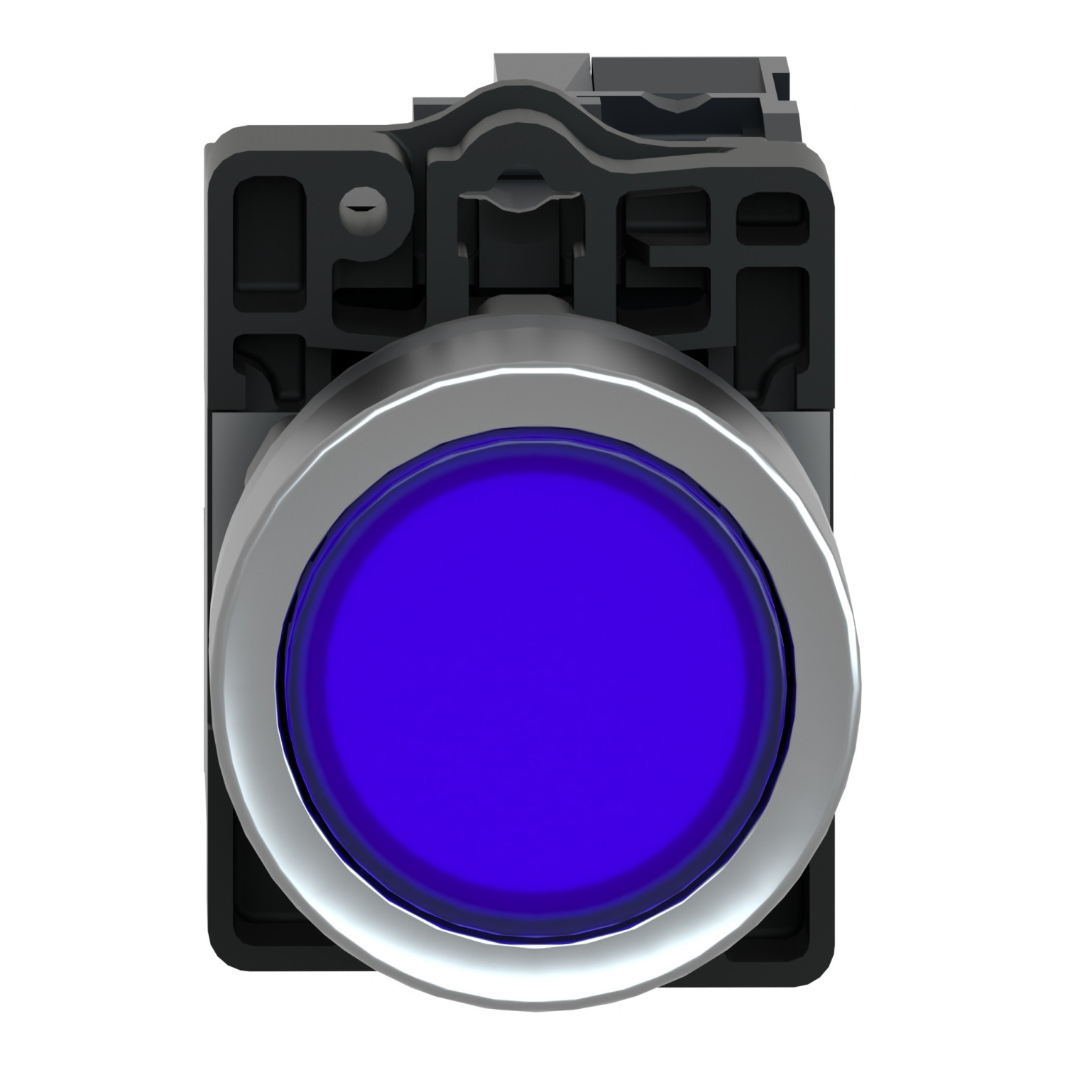 Schneider XA2EW36B1 Harmony | Complete illuminated push button, Easy Harmony XA2, plastic, flush, blue, 22mm, spring return, 24V AC DC, 1NO