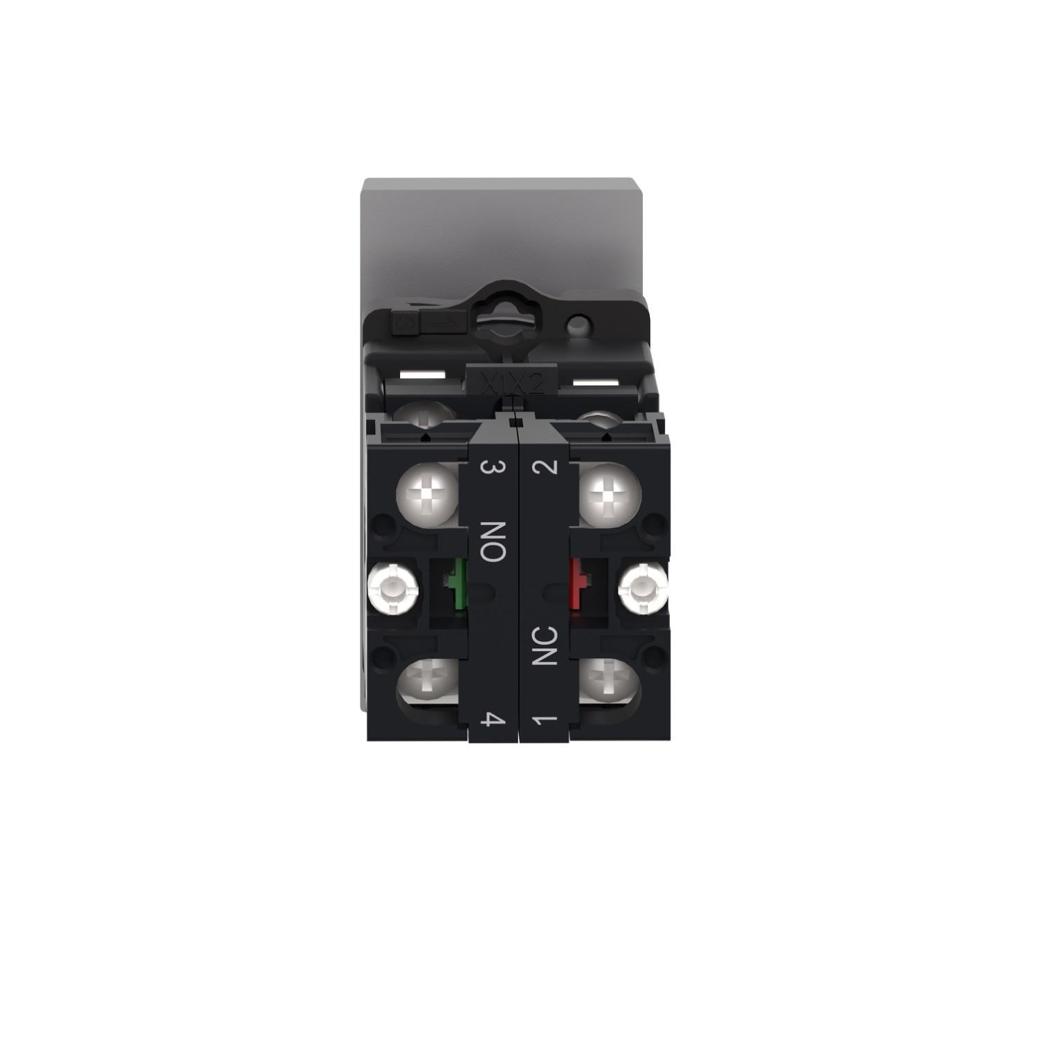 Schneider XA2EW7L3741B5 Harmony | Illuminated double-headed push-button, Easy Harmony XA2, plastic, 22mm, 1 green flush I + 1 light + 1 red flush O, 24V AC/DC, 1NO + 1NC - Image 2