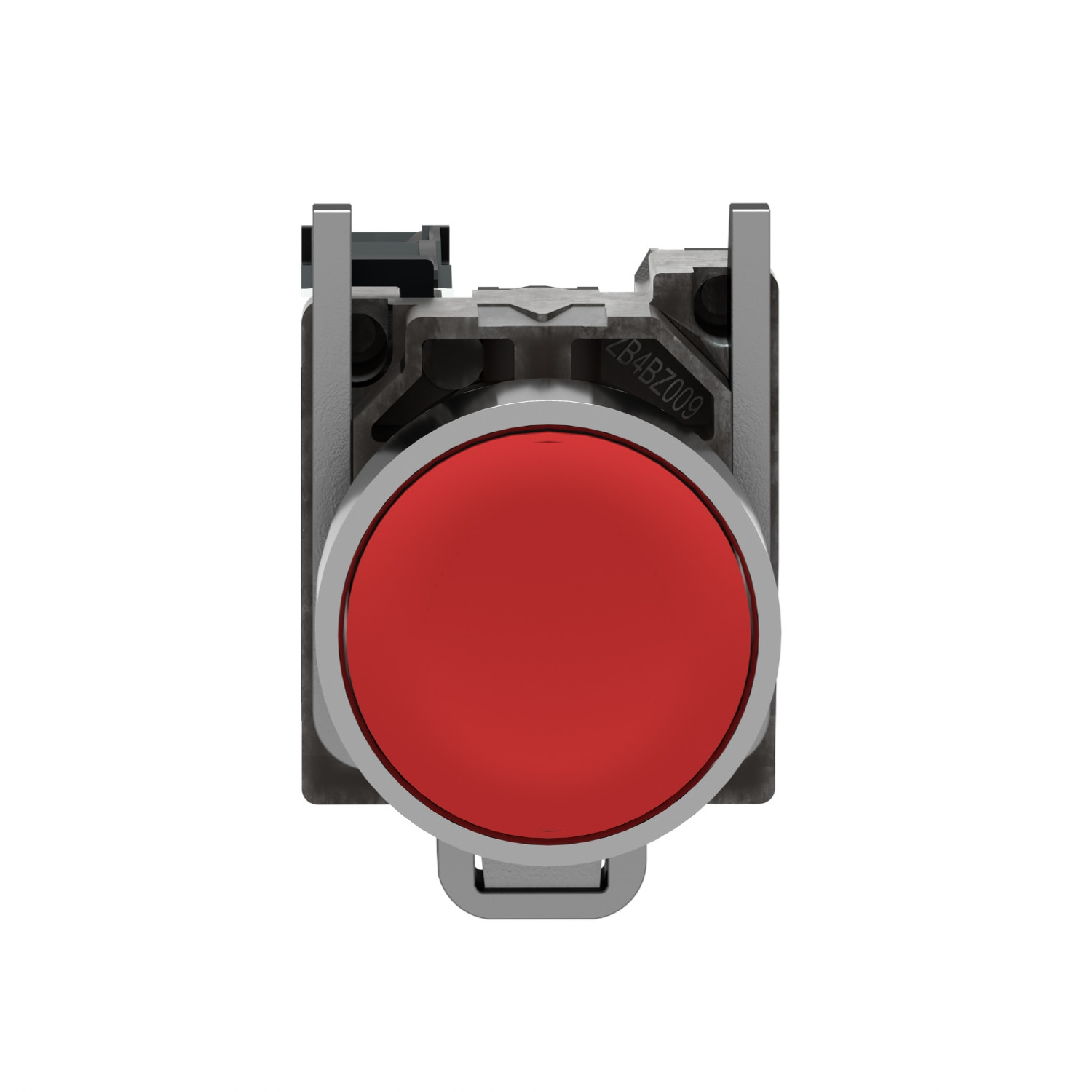 Schneider XB4BA42 Harmony | Push button, metal, flush, red, Ø22, spring return, unmarked, 1NC - Image 4