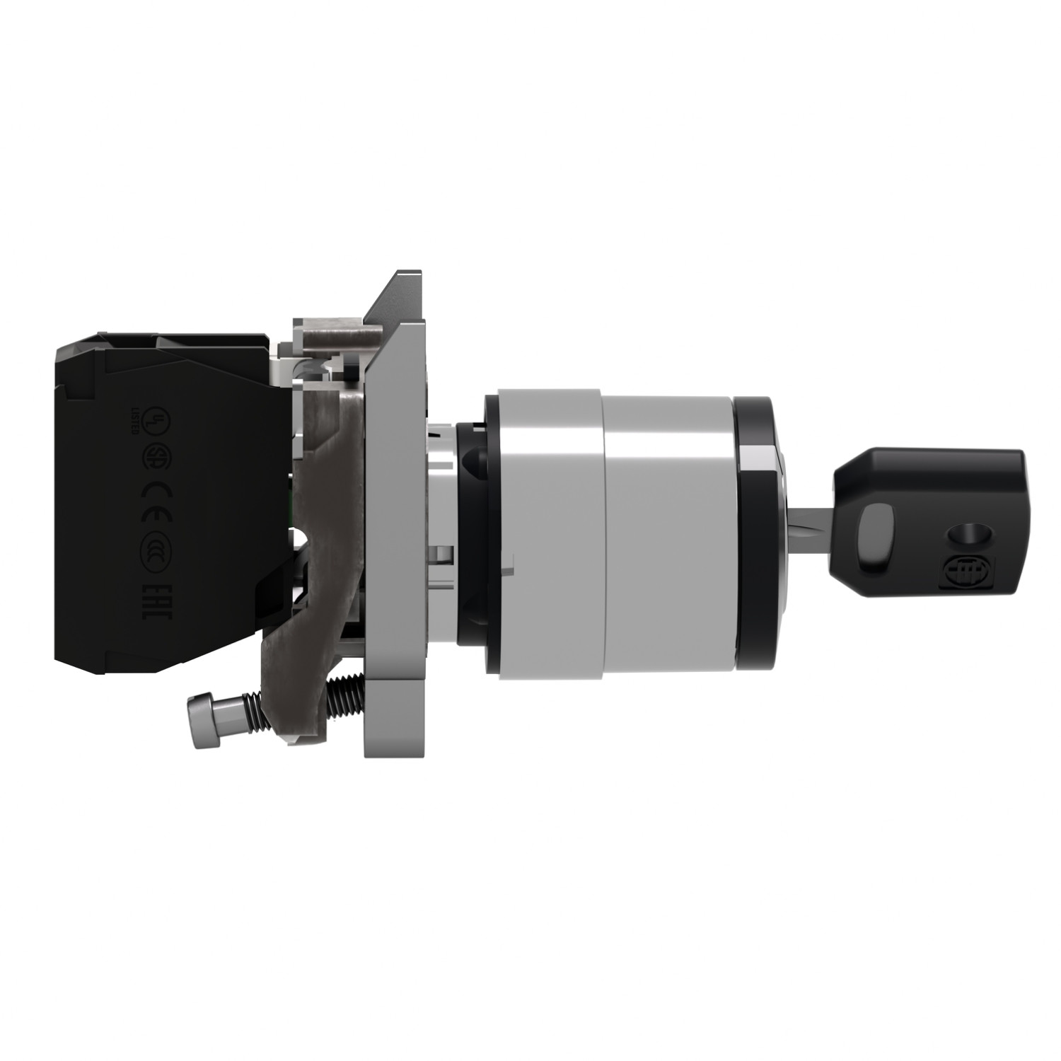Schneider XB4BG21 | Key switch selector, metal, black, Ø22, key n°455, 2 positions, stay put, 1 NO - Image 4