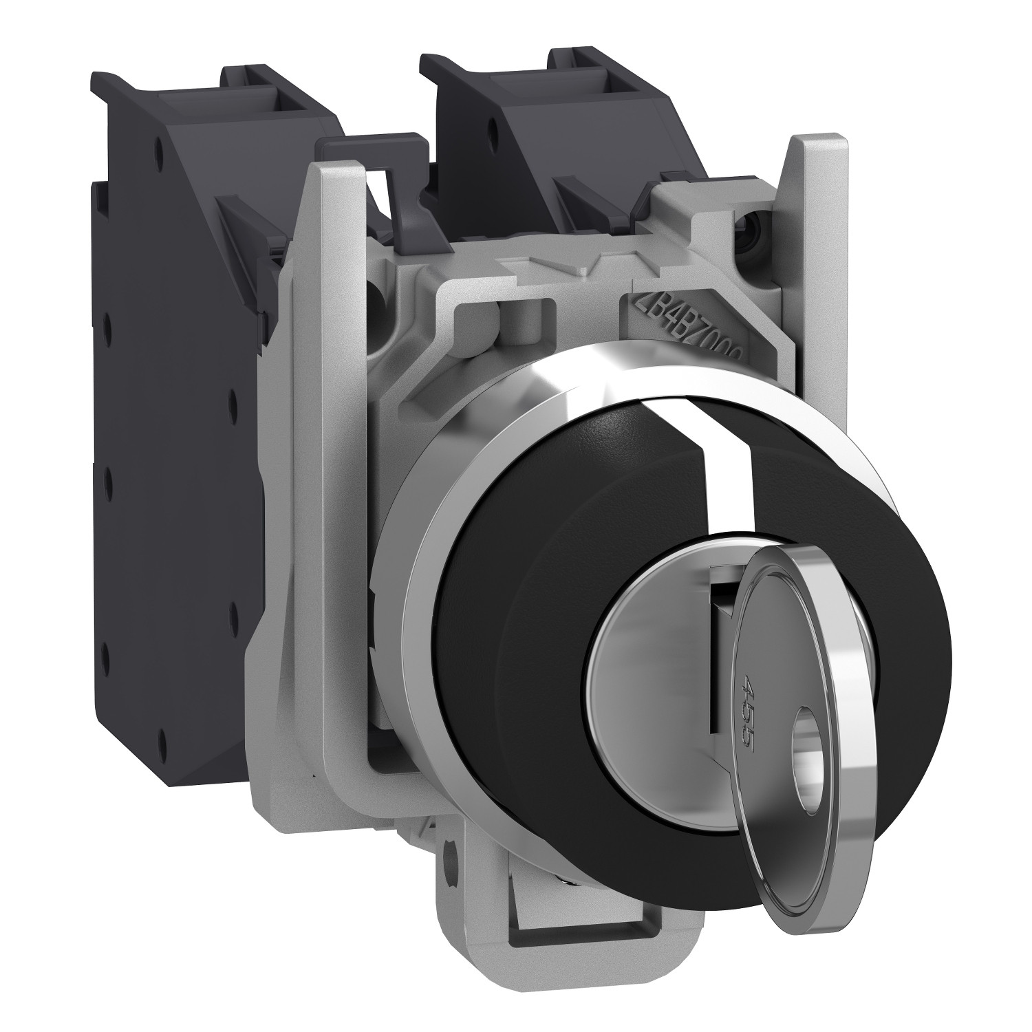 Schneider XB4BG33 Harmony | Key switch selector, metal, black, Ø22, key n°455, 3 positions, stay put, 2 NO - Image 6