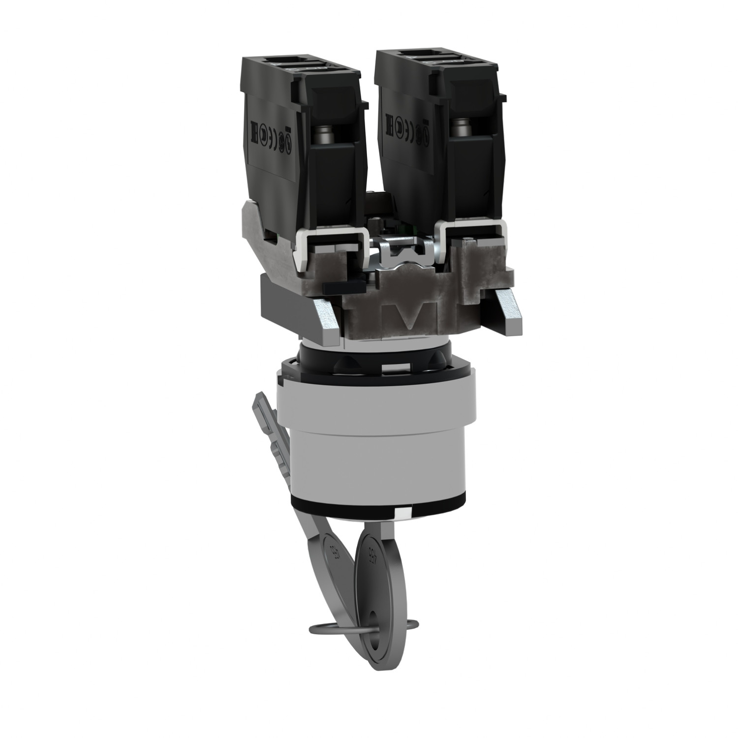 Schneider XB4BG33 Harmony | Key switch selector, metal, black, Ø22, key n°455, 3 positions, stay put, 2 NO - Image 7