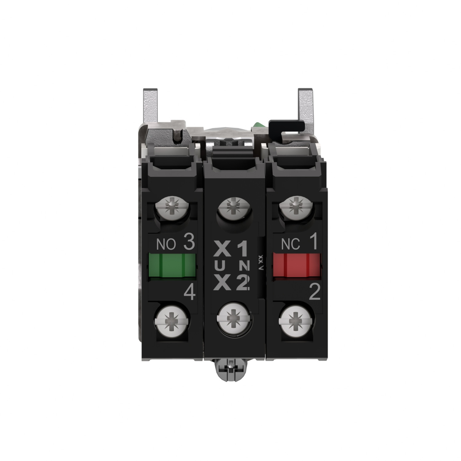 Schneider XB4BK123M5 Harmony | Illuminated selector switch, metal, green, Ø22, 2 positions, stay put, 230...240 V AC, 1 NO + 1 NC - Image 5
