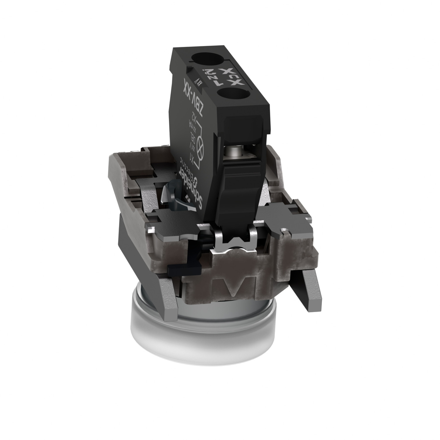 Schneider XB4BV61 | Pilot light, metal, white, Ø22, plain lens with BA9s bulb, <= 250 V - Image 5