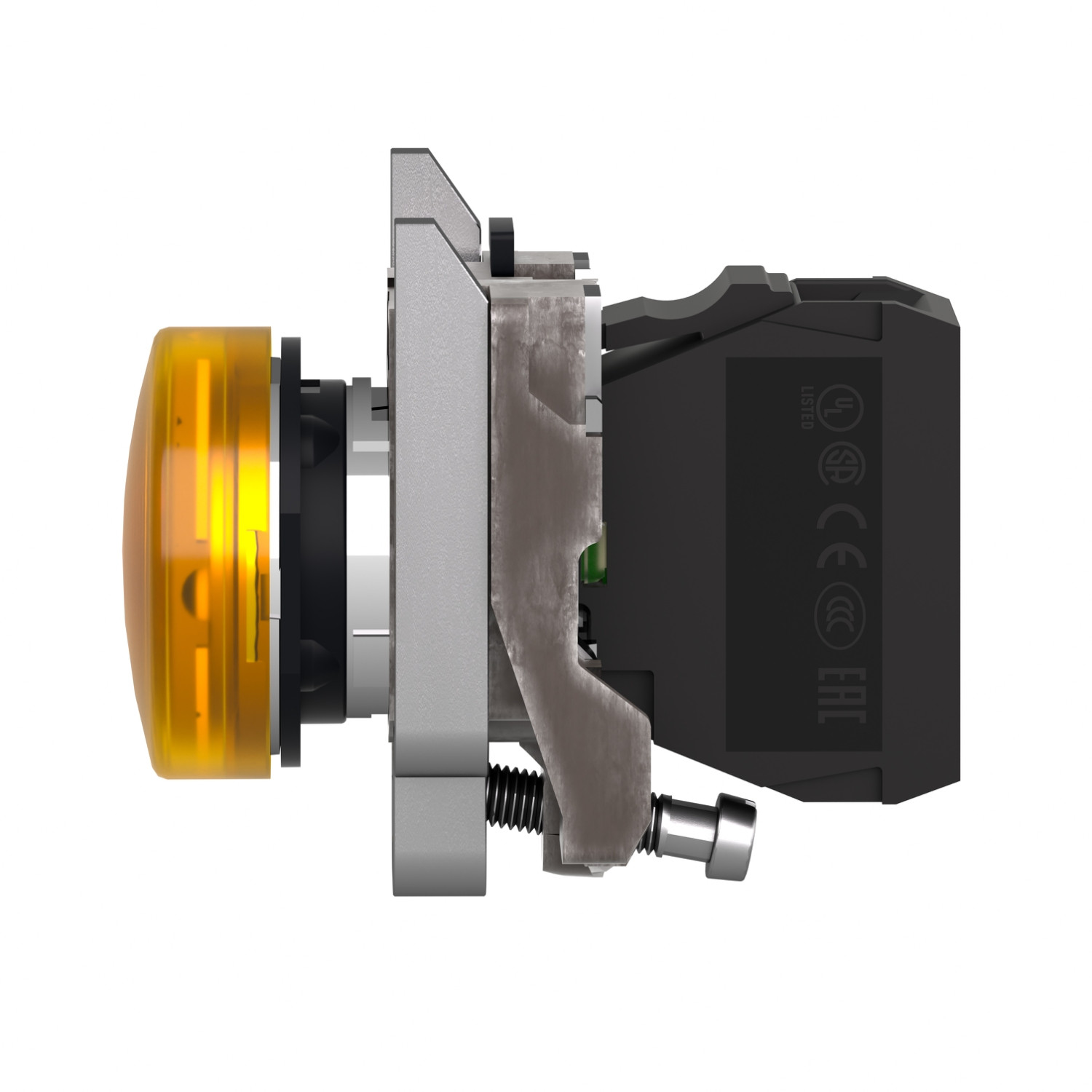 SchneiderXB4BV65 Harmony | Pilot light, metal, orange, Ø22, plain lens with BA9s bulb, <= 250 V - Image 5