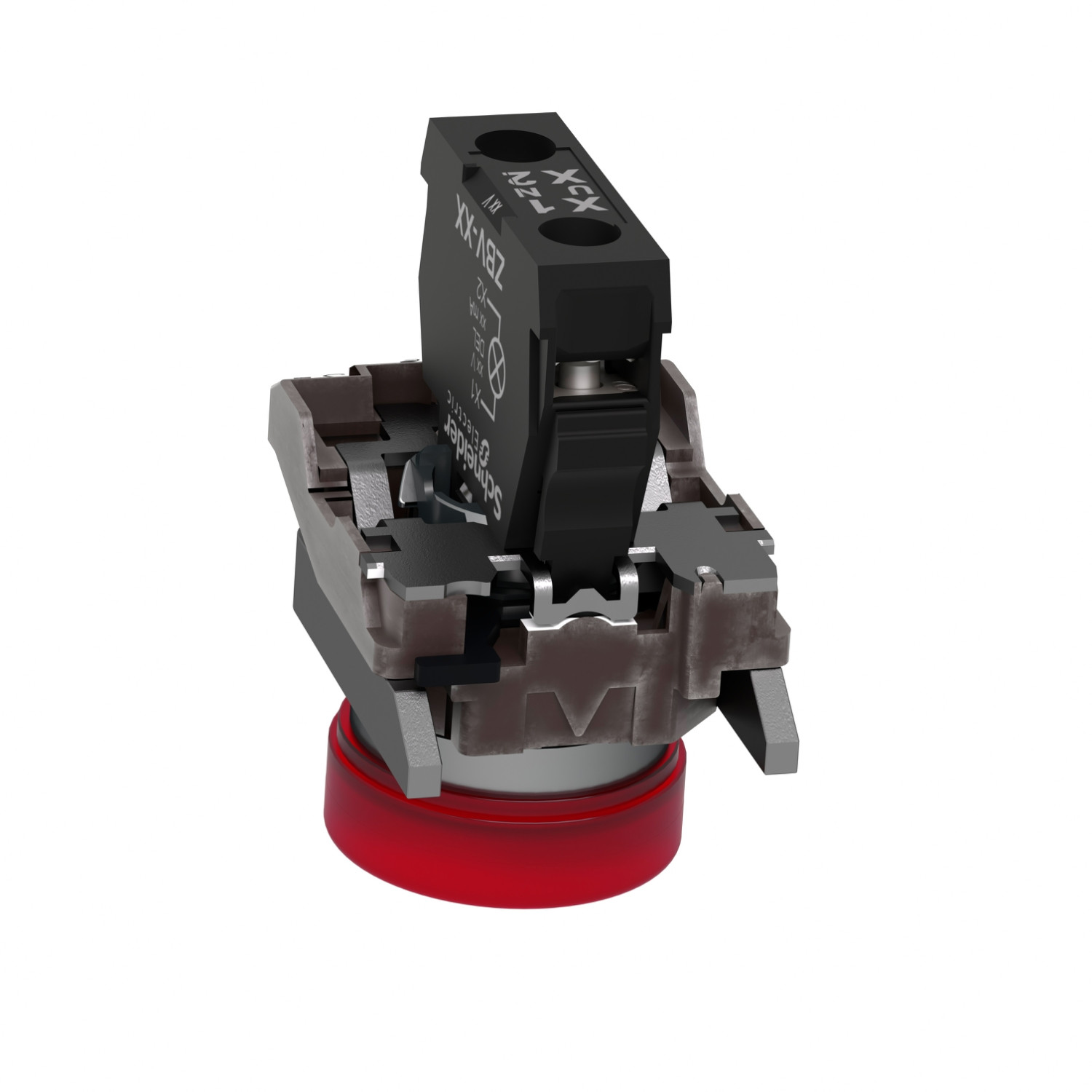 Schneider XB4BVB4 Harmony | Pilot light, metal, red, Ø22, plain lens with integral LED, 24 V AC/DC - Image 6