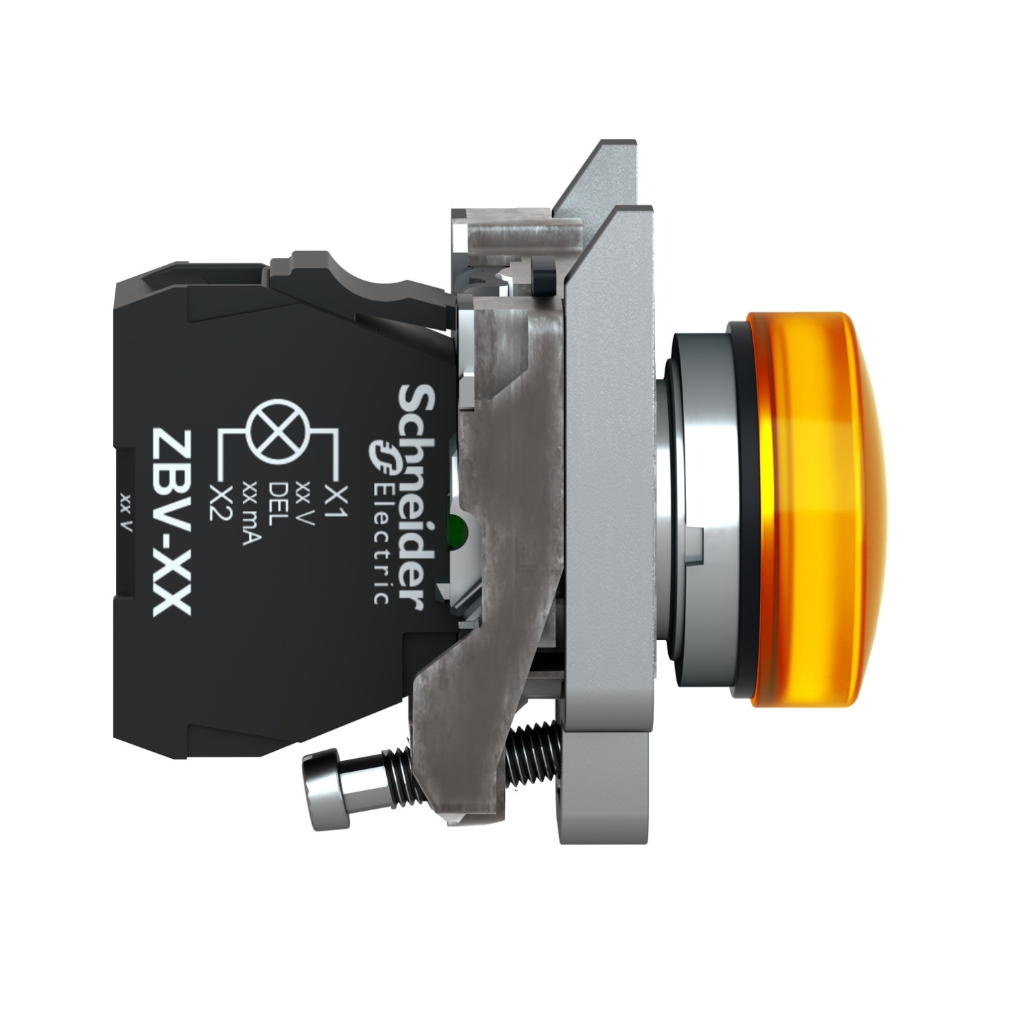 Schneider XB4BVM5 | Pilot light, metal, orange, Ø22, plain lens with integral LED, 230...240 VAC - Image 7