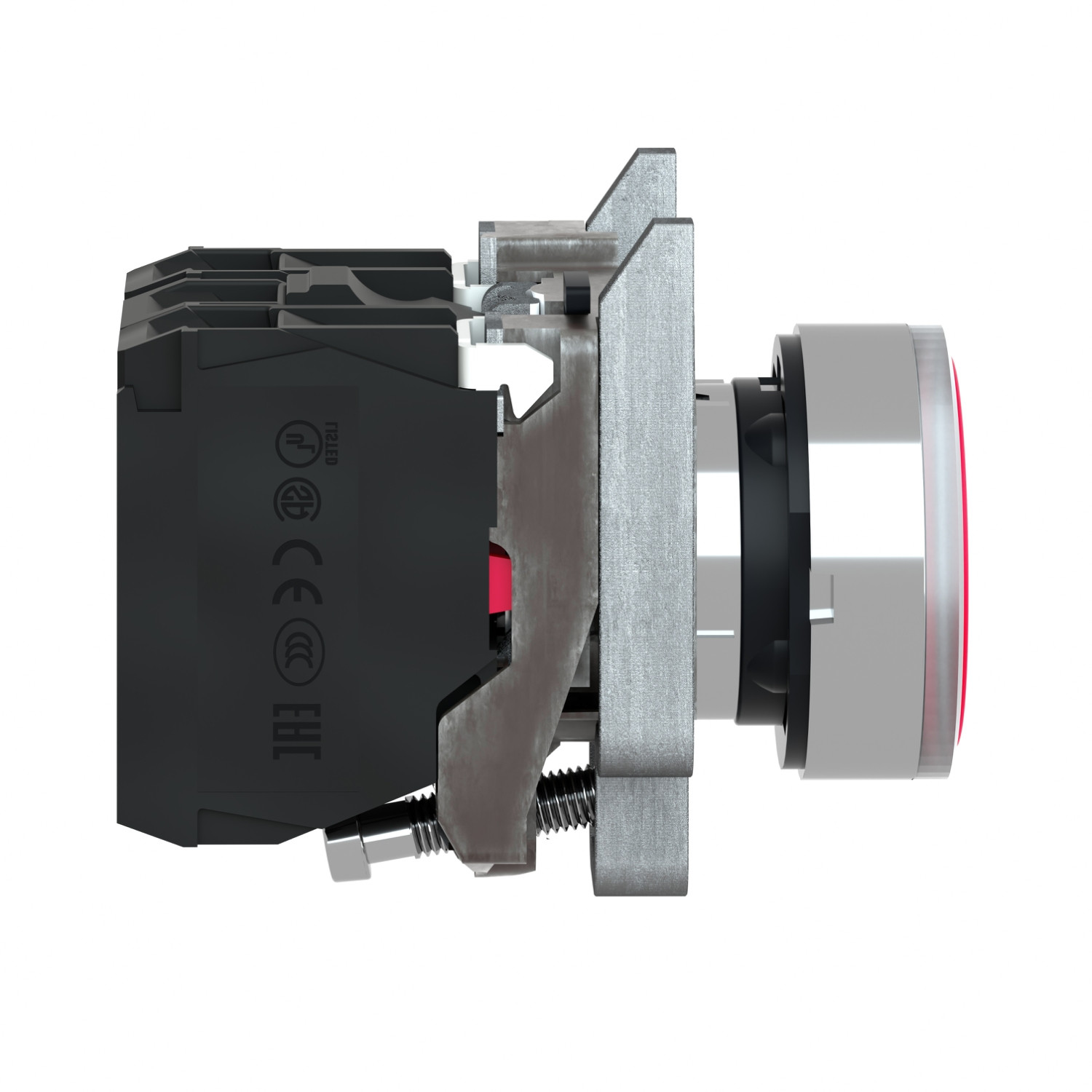 Schneider XB4BW34B5 | Illuminated push button, metal, flush, red, Ø22, spring return, 1 NO + 1 NC 24 V AC/DC - Image 7