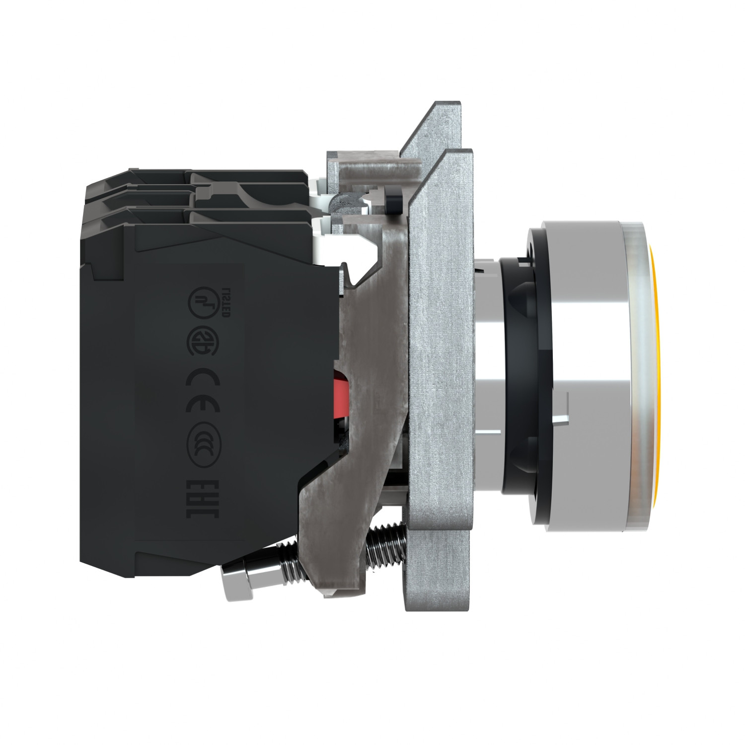 Schneider XB4BW35B5 | Illuminated push button, metal, flush, orange, Ø22, spring return, 1 NO + 1 NC 24 V AC/DC - Image 7