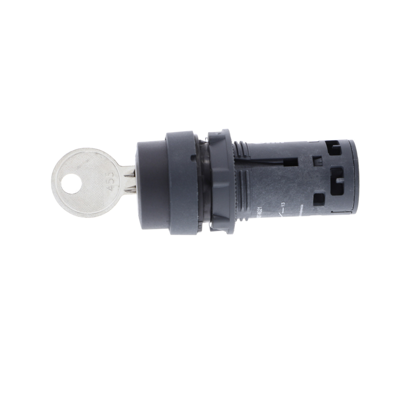 Schneider XB7NG33 | Monolithic key switch selector, plastic, black, Ø22, key n°455, 3 positions, stay put, 2 NO - Image 4