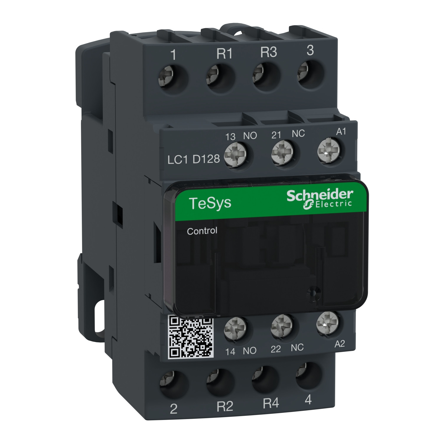 Schneider LC1D128E7 Contactor | TeSys D contactor - 4P(2 NO + 2 NC) - AC-1 - <= 440 V 25 A - 48 V AC coil
