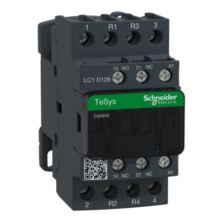 Schneider LC1D128F7 Contactor | TeSys D contactor - 4P(2 NO + 2 NC) - AC-1 - <= 440 V 25 A - 110 V AC coil