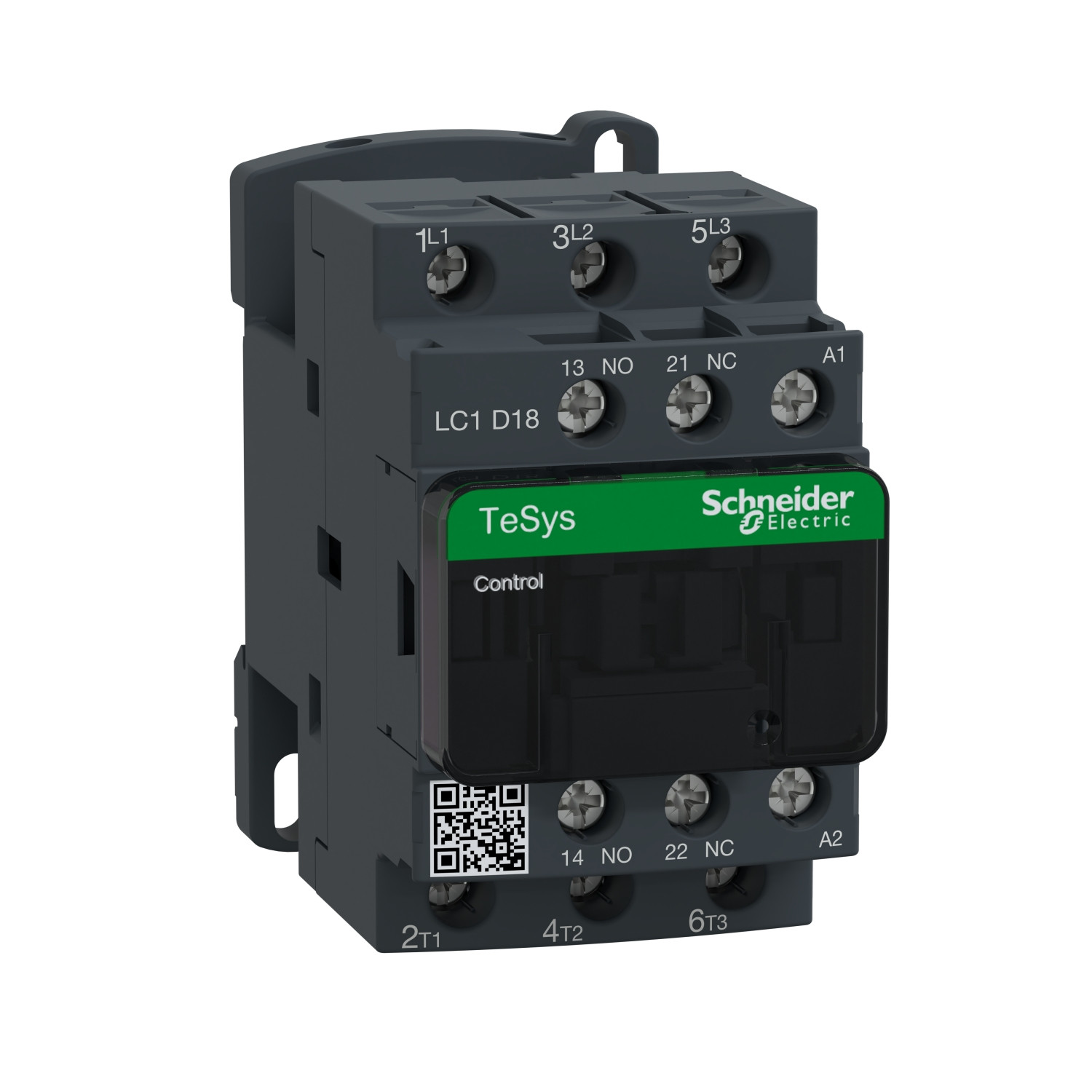Schneider LC1D18Q7 Contactor | TeSys D - 3P(3 NO) - AC-3 - <= 440 V 18 A - 380 V AC coil