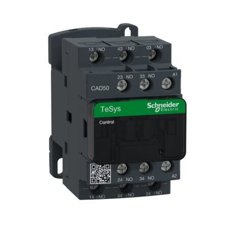 Schneider CAD32B7 | Control relay, TeSys Deca, 3NO+2NC, 0 to 690V, 24VAC 50/60Hz standard coil, screw clamp